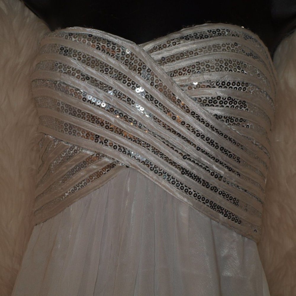 White DRESS BY REIGN ON SIZE 9/10 USED FOR PHOTO SHOOT Strapless Sequined Top